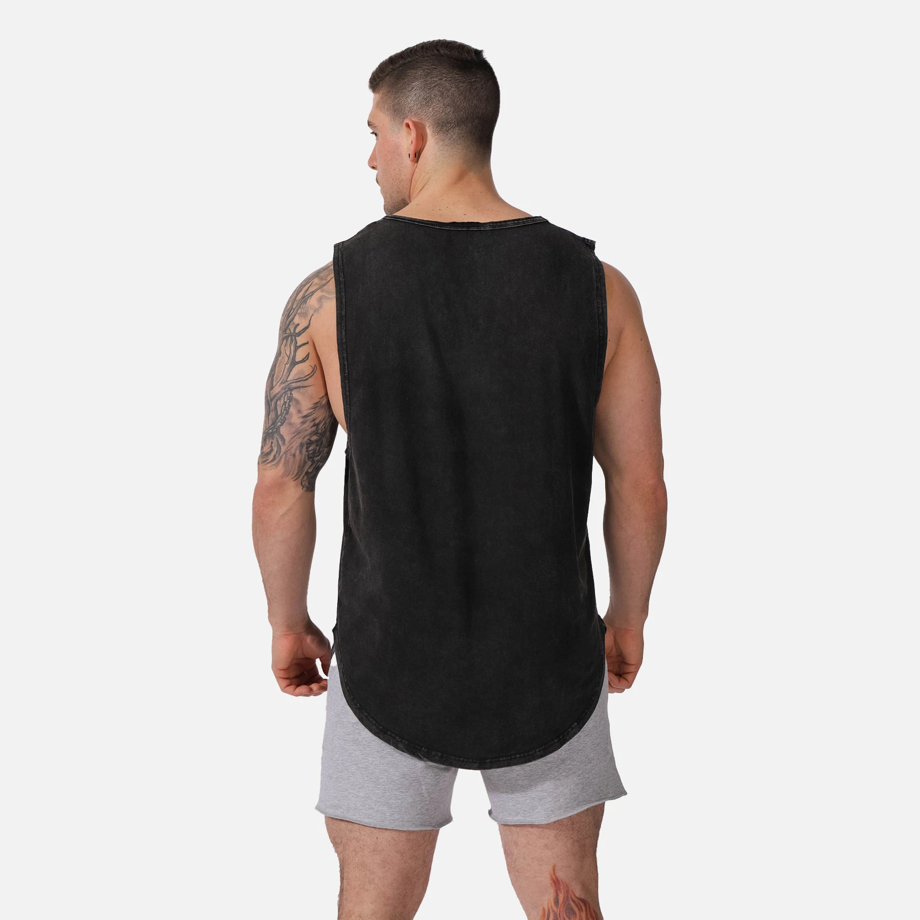 OEM Bodybuilding Stringer Hoodie Stringer Tank Top Workout Vest Gym Hoodie Men's Tanktops with Custom Logo