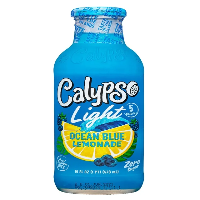 Calypso Lemonades 16 Ounce Glass Bottles 6 Pack (ocean Blue Lemonade ...