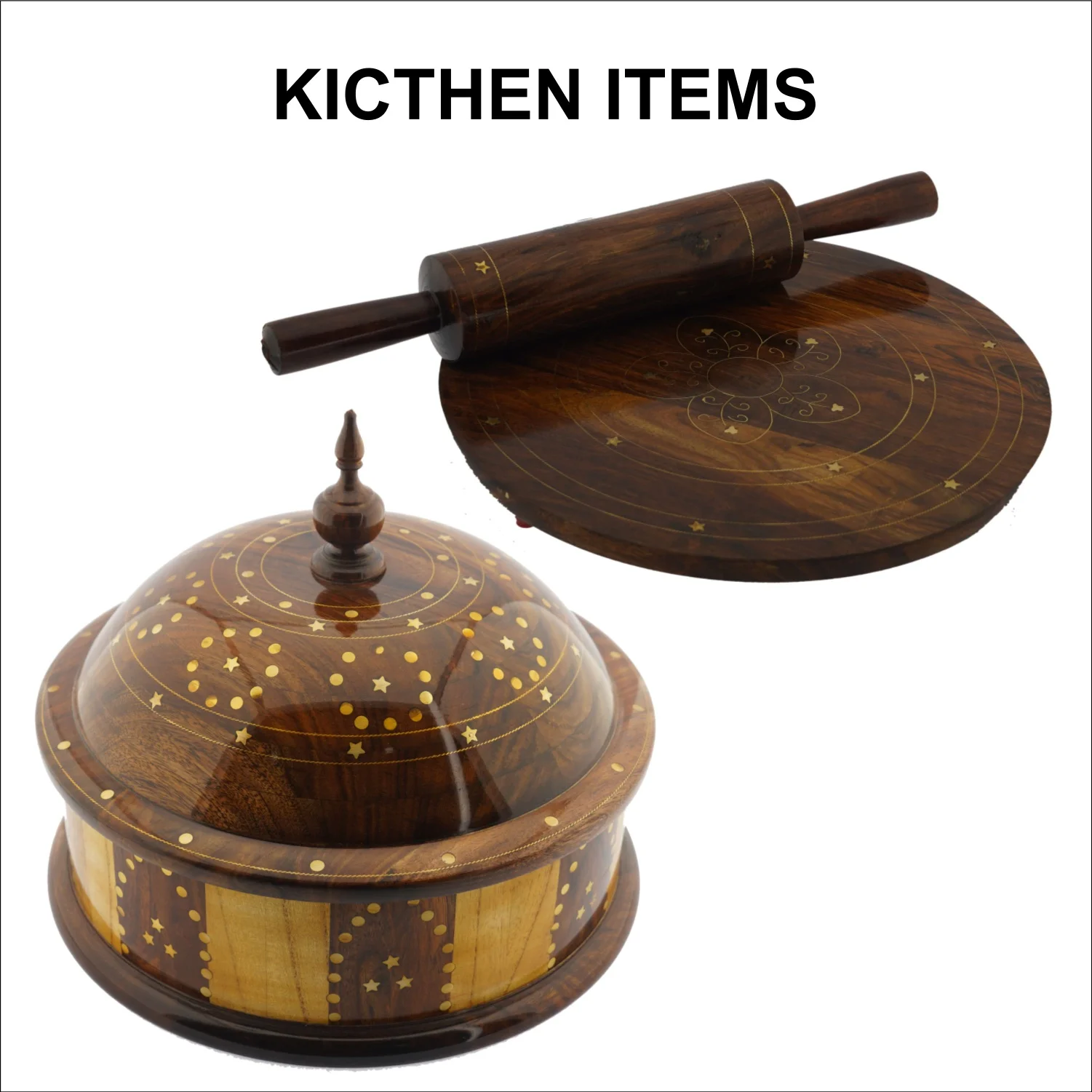 Unique Design Wooden Camel Seat with Brass Inlay, Pakistan Woodcraft