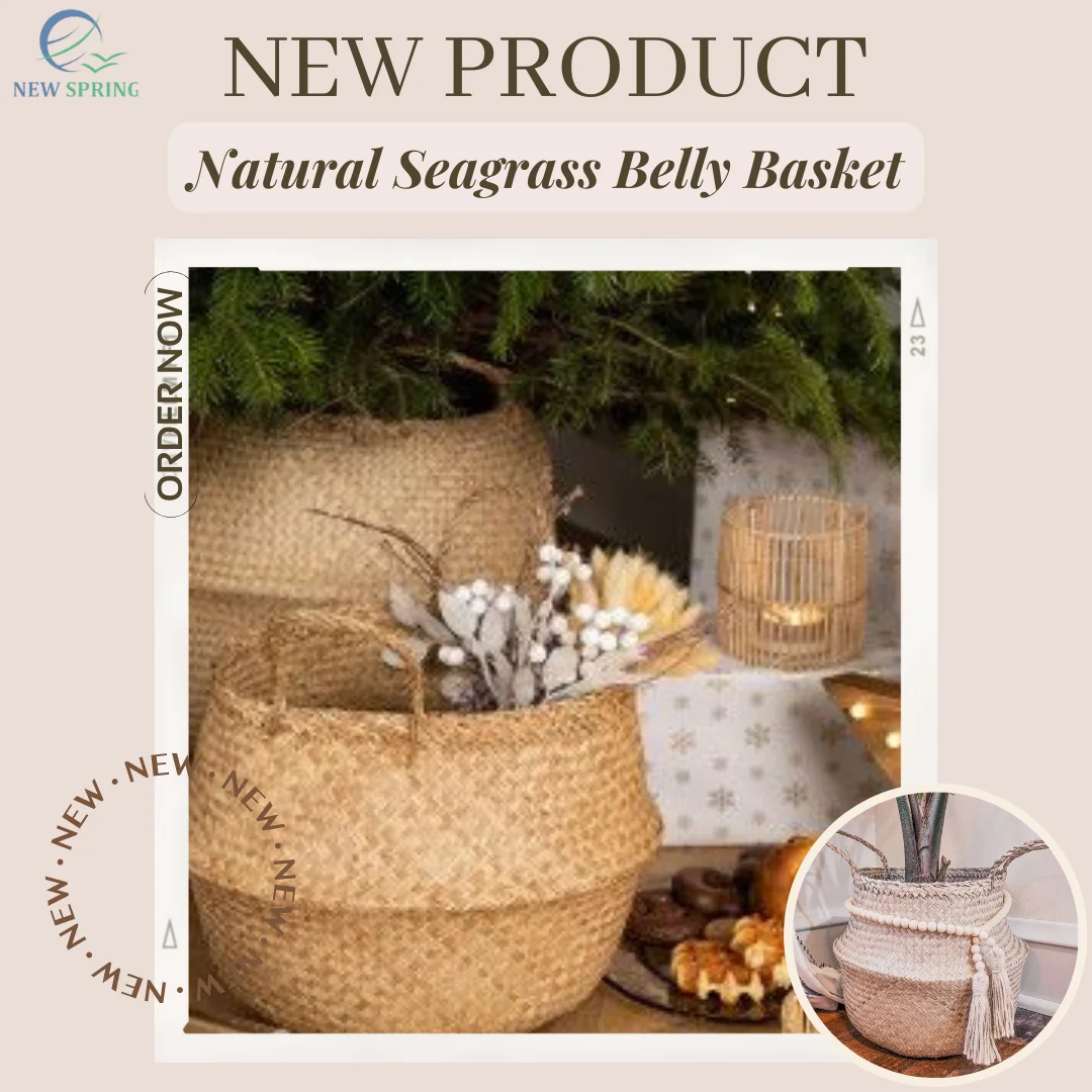 Wonderful Vietnamese Natural Seagrass Belly Basket For Storage ...