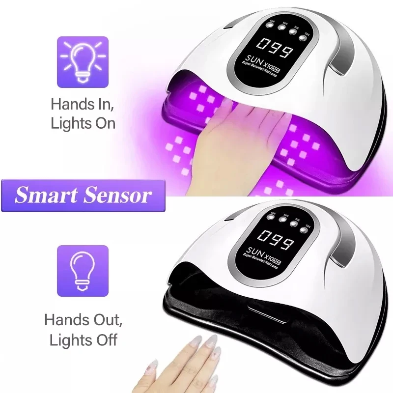 66LEDs Powerful UV LED Lamp for Nails 280W Nail Dryer for Curing With Motion Sensing Nail Salon Equipment
