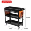 Mobile Tool Cart With Lockable Drawer Half Perforated Side Panel