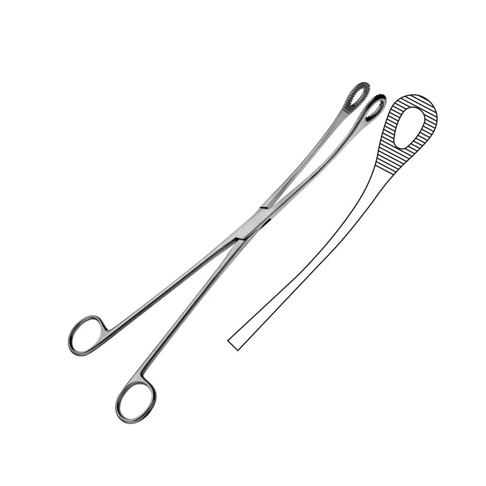 Museux Tenaculum Forceps 3 X 3 Teeth # 2 -  11 mm Uterine Forceps Stainless Steel  Gynecology Instruments 26 Cm/ 10 1/4"