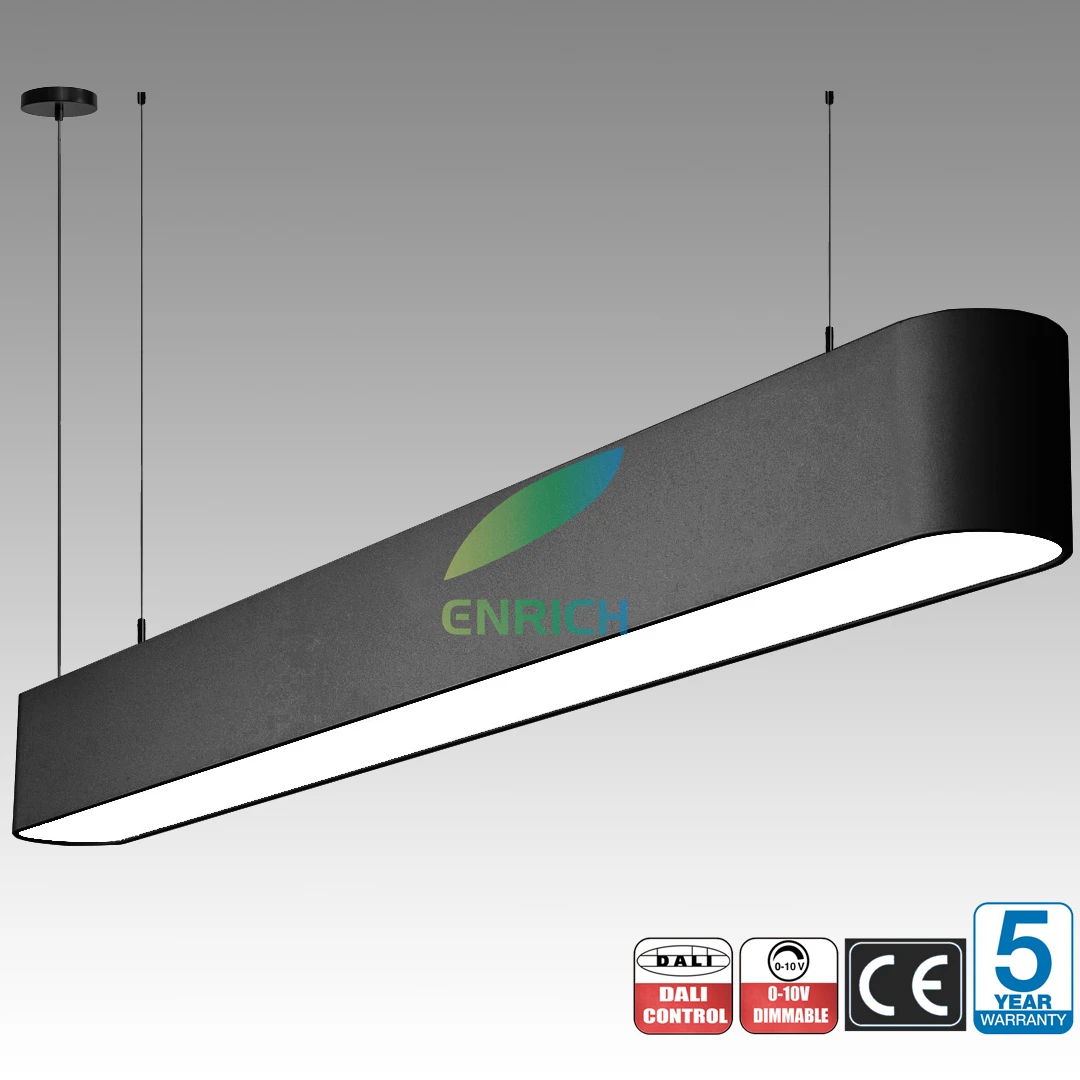 Round Corner Aluminium Profile LED Linear Light Flicker Free 3000K 4000K 6000K Office Lighting