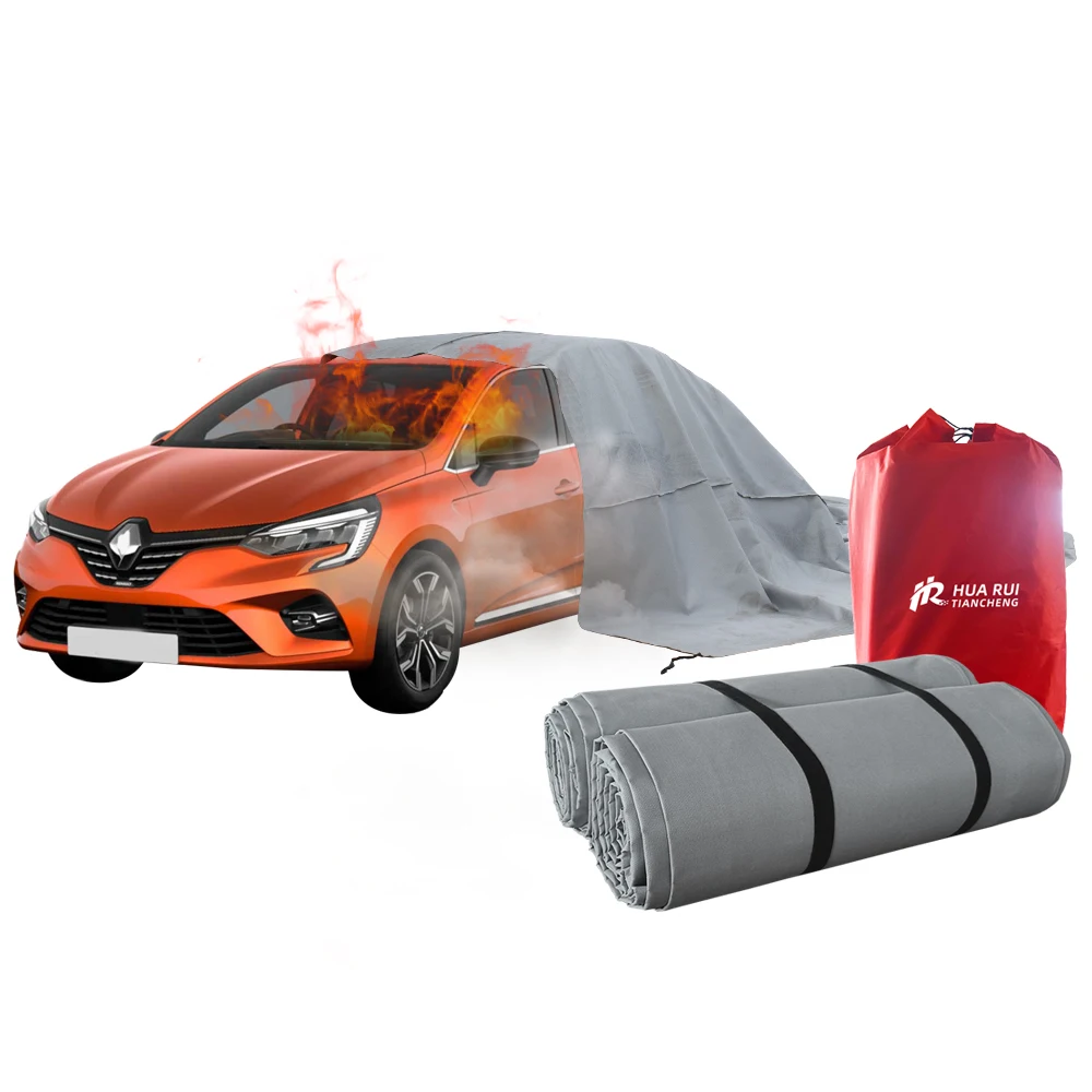 Professional Electric Vehicle Car Fire Blanket 20ft X 30ft Vehicle Fire  Safety Blanket for Road Tunnels