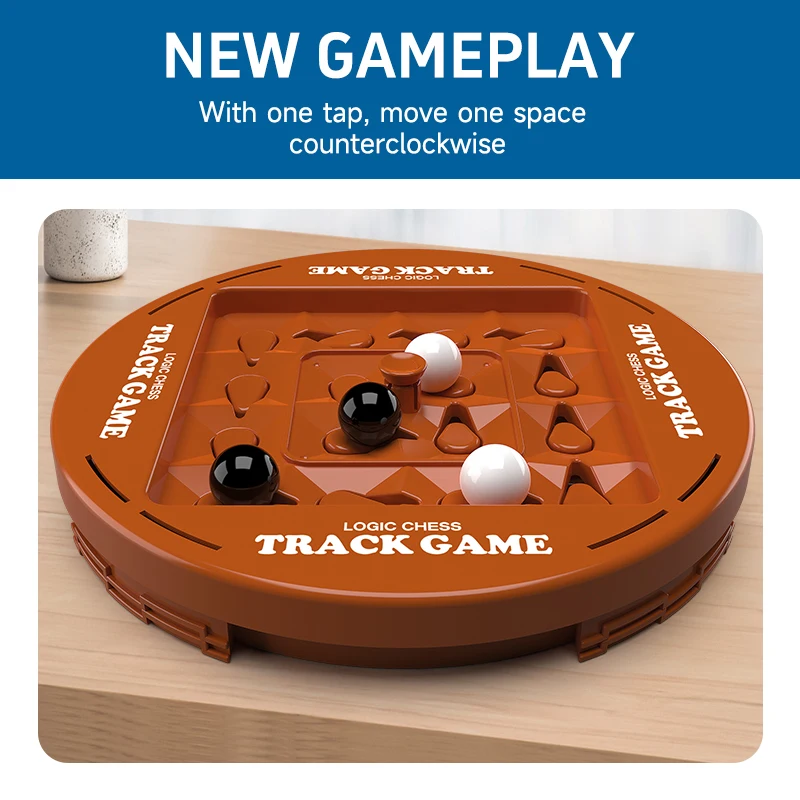 Logic Chess Track Game Educational Toy, Track Chess Game, Four In A Row Game, Fun Table Top 2 Players Puzzle Board Game Set - 26