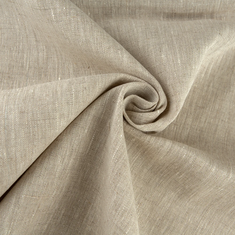 245 Gsm 100% Linen Woven Natural Not Softened Fabric High Quality ...