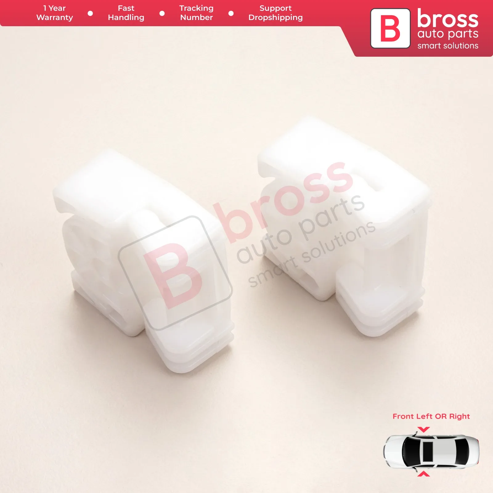 BWR5279 Power Window Regulator Repair Clips Front for C Class W204 S204 2006-2014 E Class W212 S212 2009-2016 4/5 Door