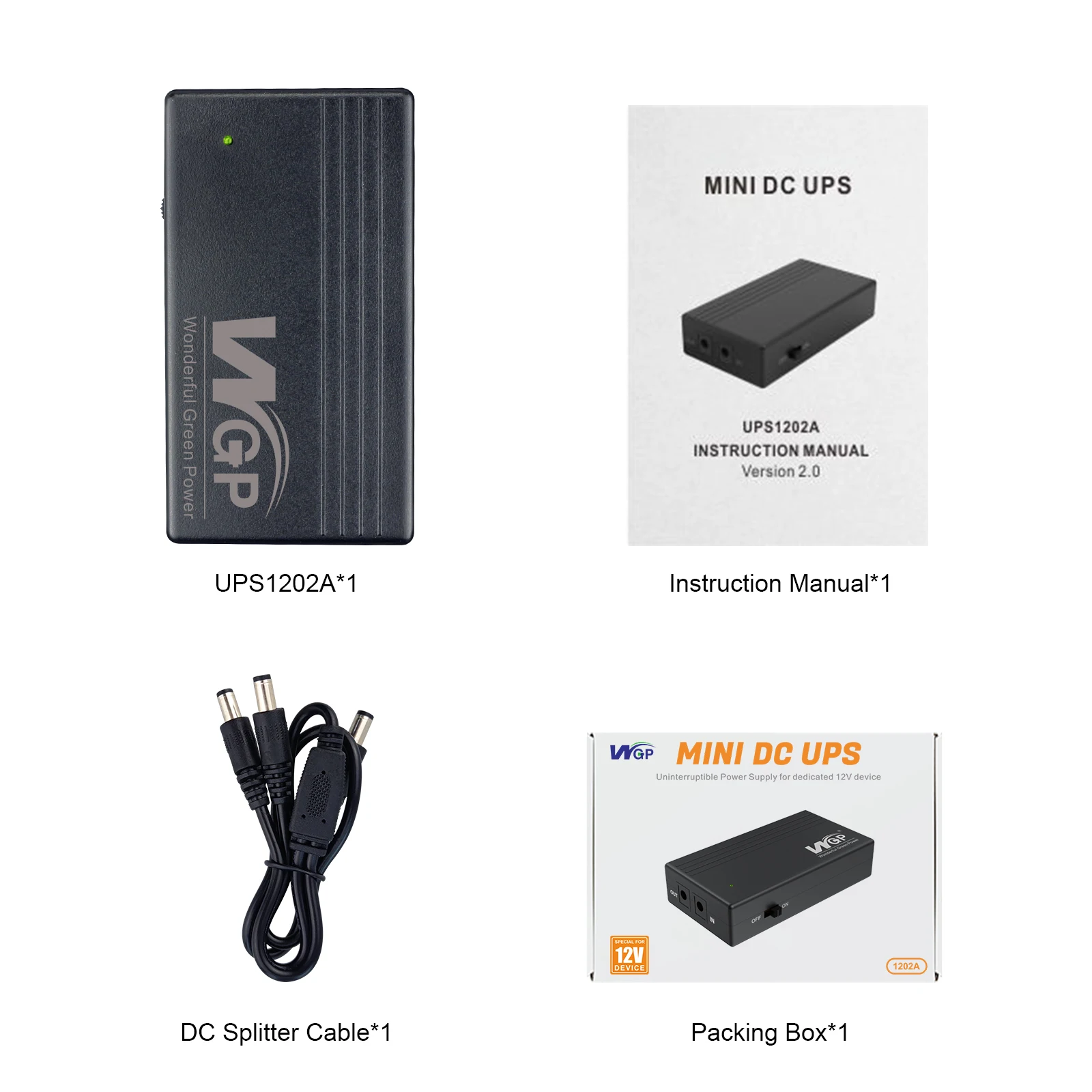 WGP UPS Router Wifi Backup DC 9V 12V Mini UPS for Wifi Router Modem CCTV Camera Home