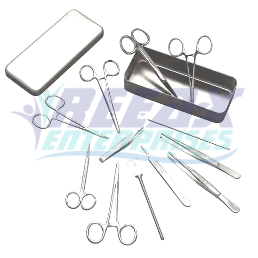 Bandage Suture Scissor Forceps Tray Set Use For Surgery Multi Functional Surgical Dressing Kit