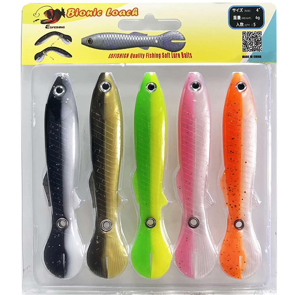 ESFISHING New 2022 Soft Bait Bionic Loach Swimbait Simulate Fishing Soft Lure
