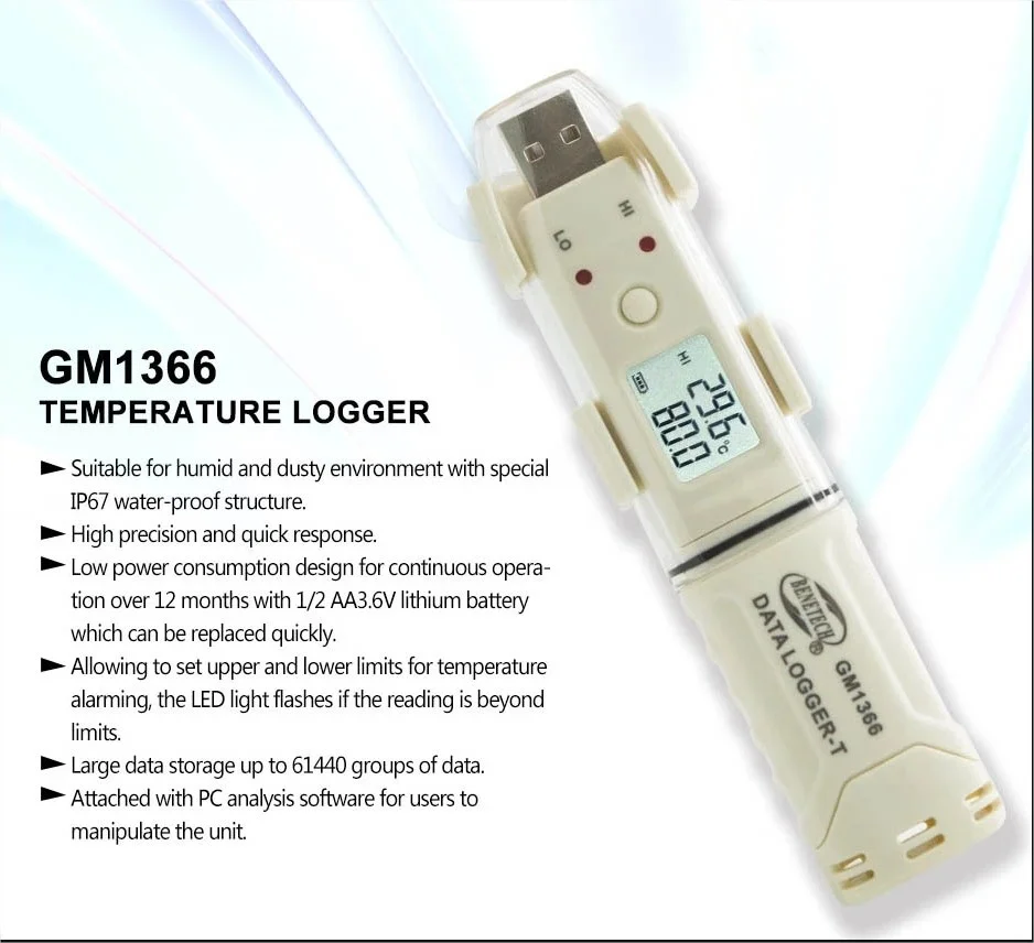 Gm1366 Digital Usb Temperature Data Logger Buy Temperature