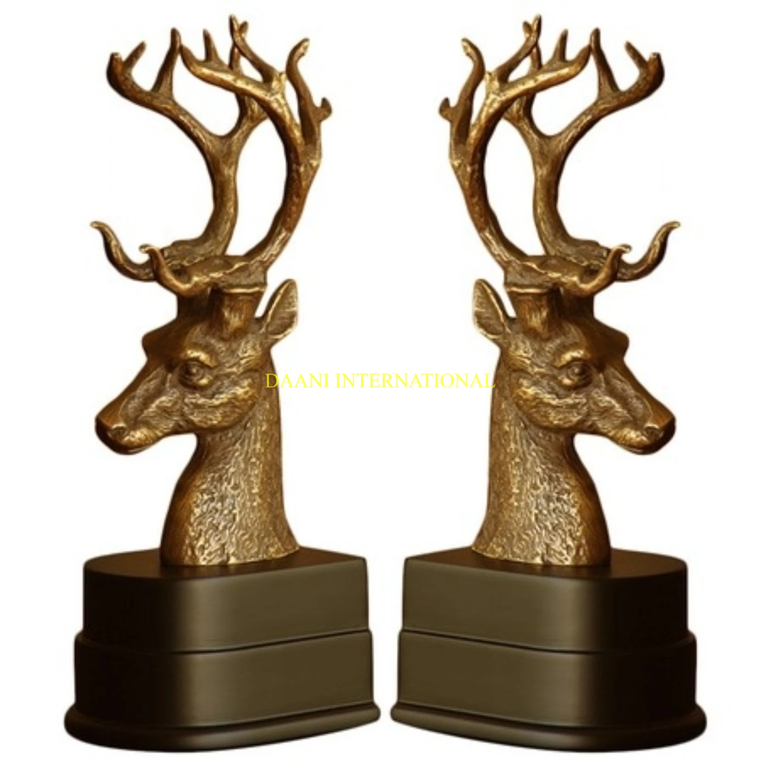 Elegant Golden Vertical Metal Handicraft Bookends Modern Farmhouse 