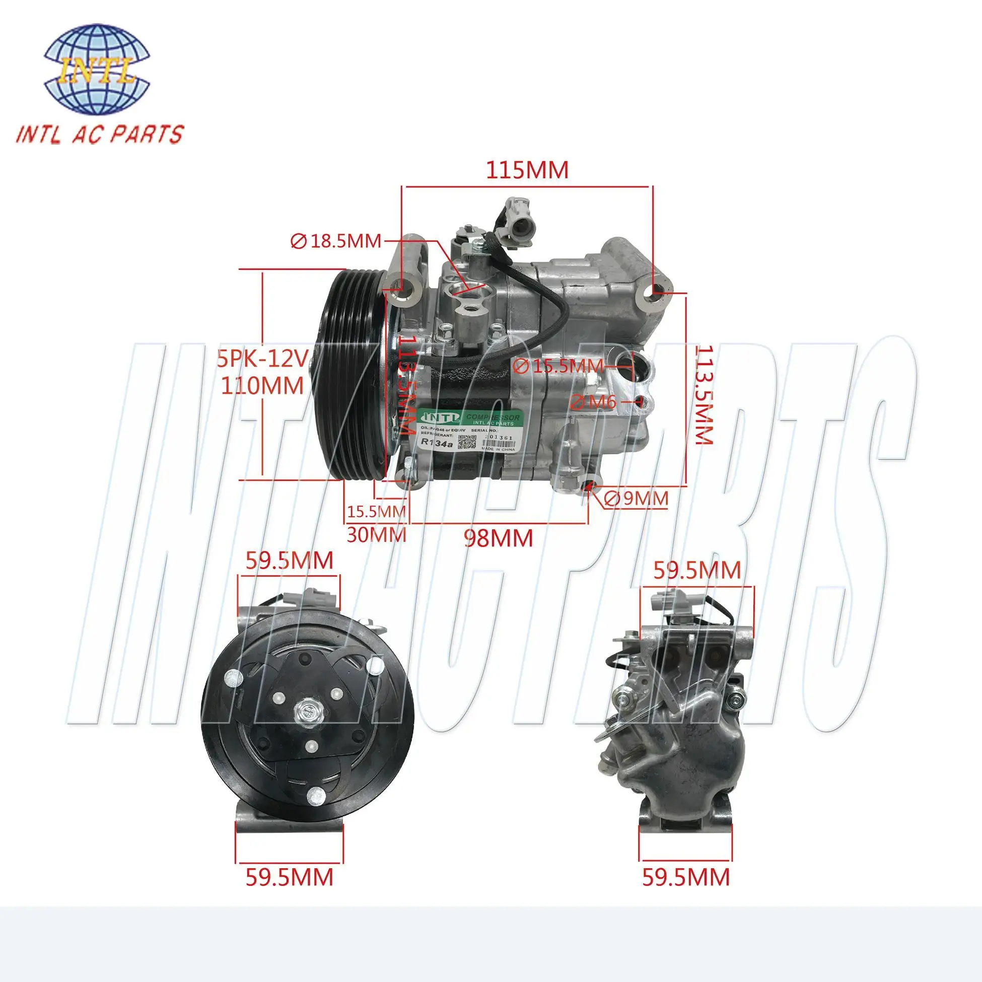 Compresor de Aire Acondicionado para Suzuki SX4 2007 2008 2009