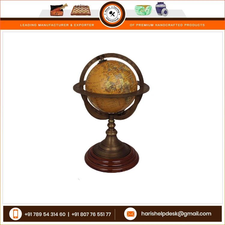 New Arrival World Globe On Brass Stand Available In Other Style And ...