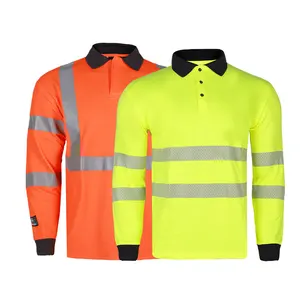Hi Vis Construction Fr Shirts Safety Flame Retardant Shirts Industry Work Reflective Safety Fame Resistant Shirt