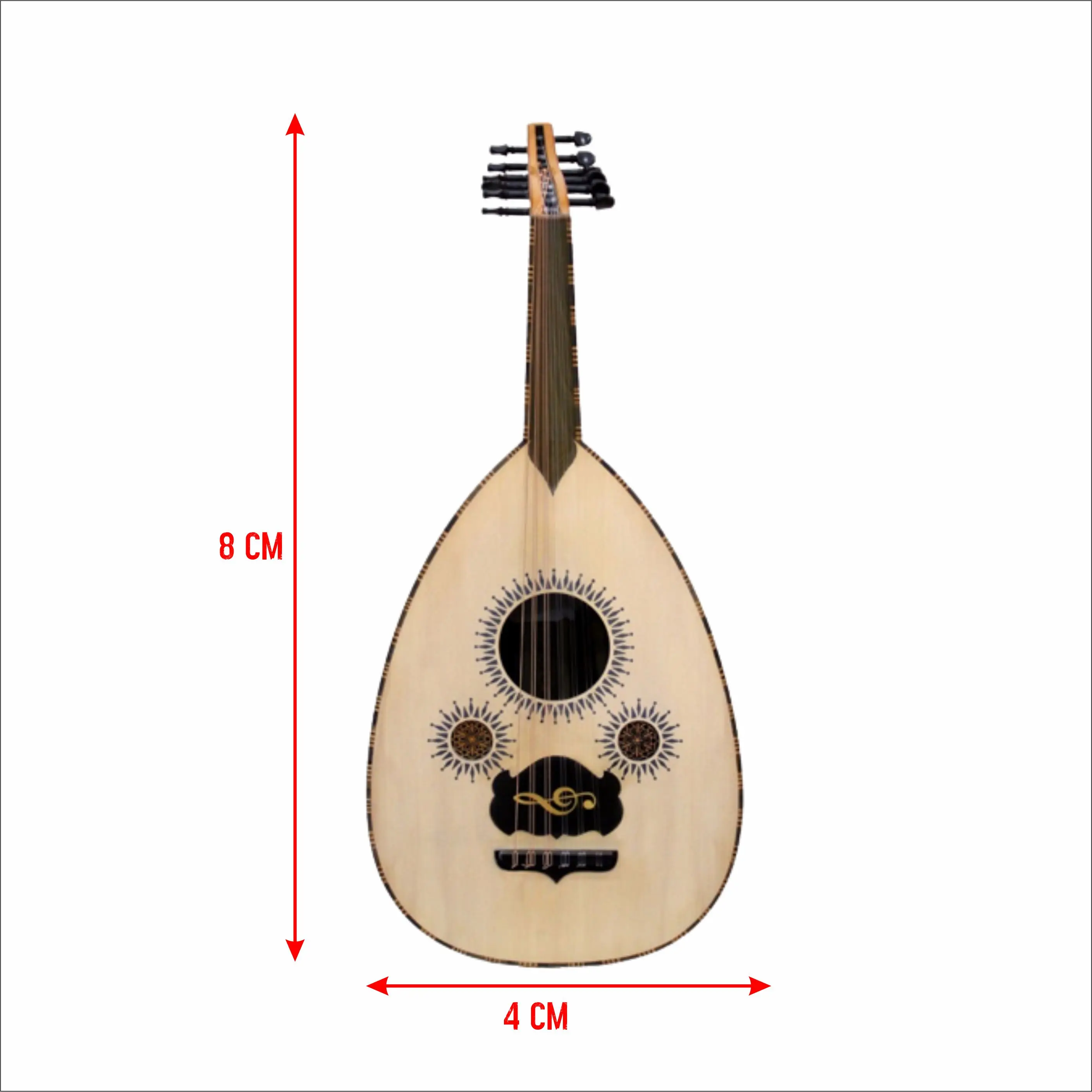 アラビアンウード楽器モデルARABICTRADITIONALキーリングとミニチュア