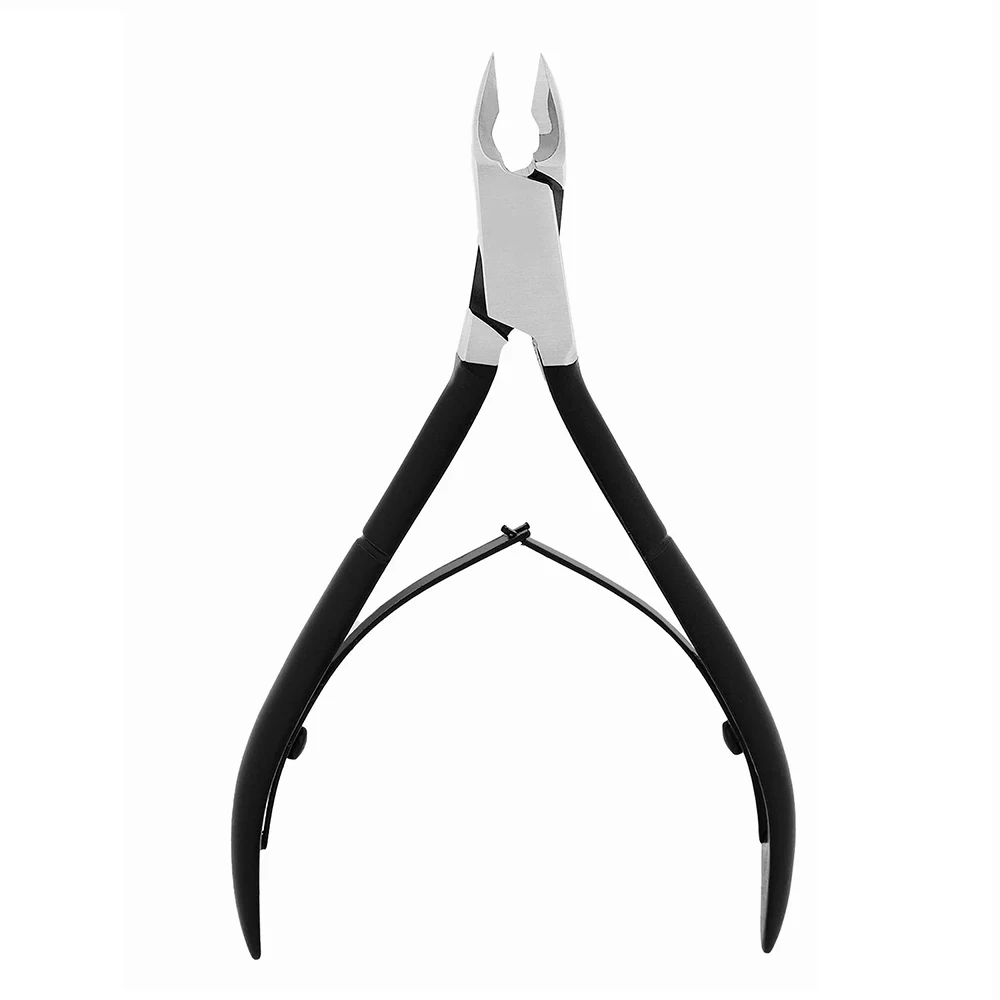 Amazon Hot Selling Nail Cuticle Nipper Black Color Handle Double Spring