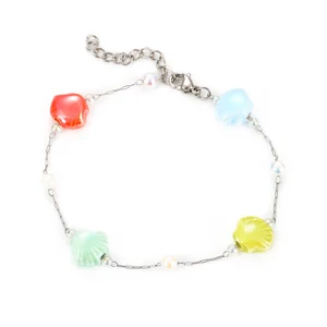 Fashion Bracelets Banglescajitas Para Regalos Colorful Wholesale Bracelets for Women Stainless Steel Bead Bracelet