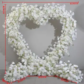 Romantic Heart Shaped Flower Rack Rose Flower Wall Wedding Decoration Indoor Or Outdoor HQH2484WP01