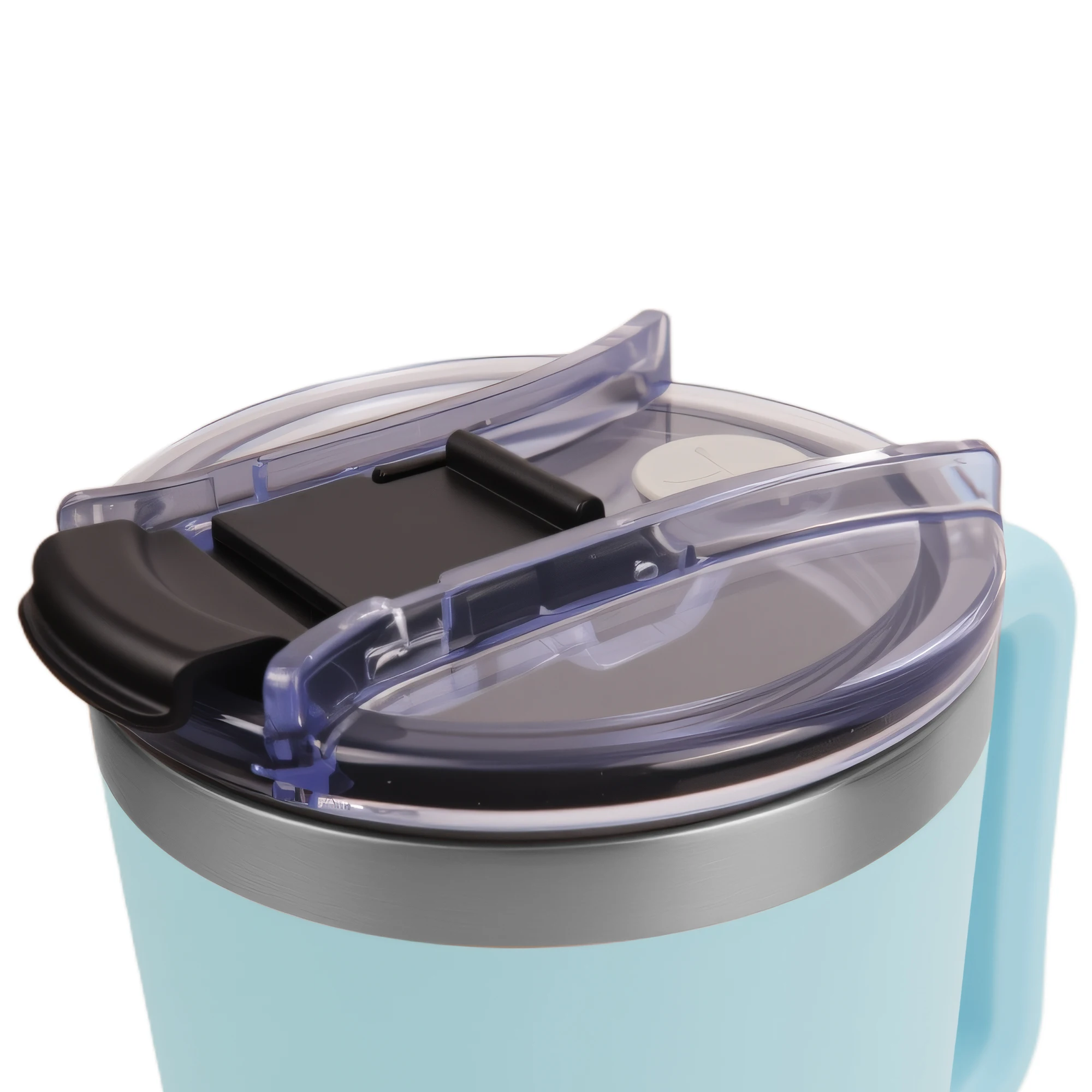 Bicchiere termico personalizzato in acciaio con manico e coperchio_voghion.com