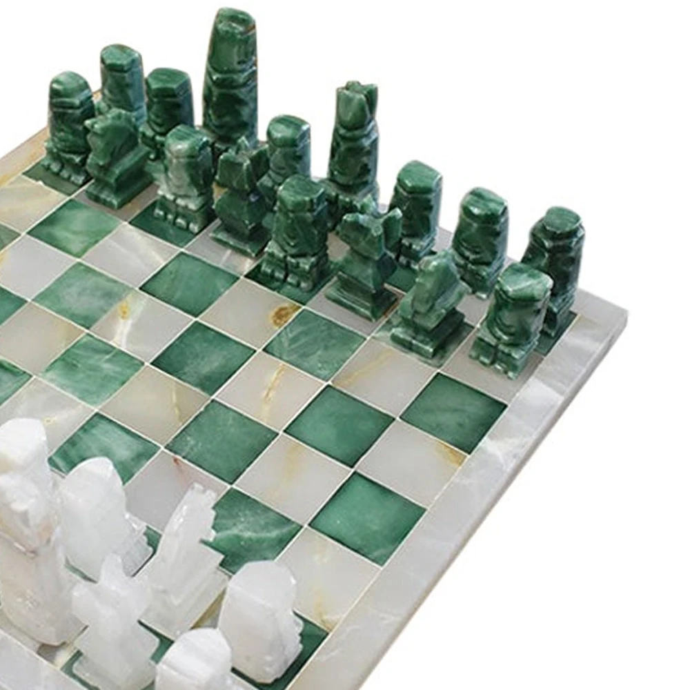 High-Quality Handcrafted Onyx Marble Chess & Backgammon Set Latest Lightweight Design for Men Ideal for Indoor Home Decoration