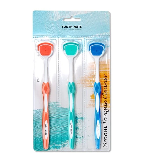 Toothnote Dual Tongue Scraper Brush Helps Sensitive Tongue,Fight Bad