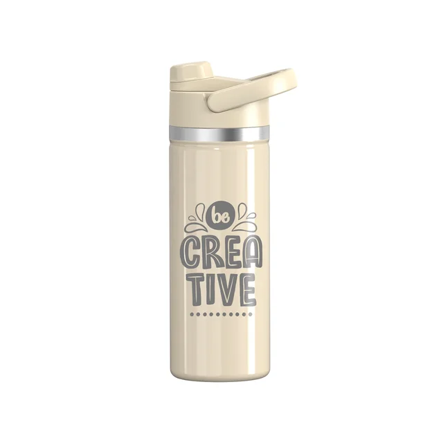 Factory Direct 500ml Customized Logo Spout Lid with Flexible Portable Carrying Handle Vacuum Insaluted Water Bottle