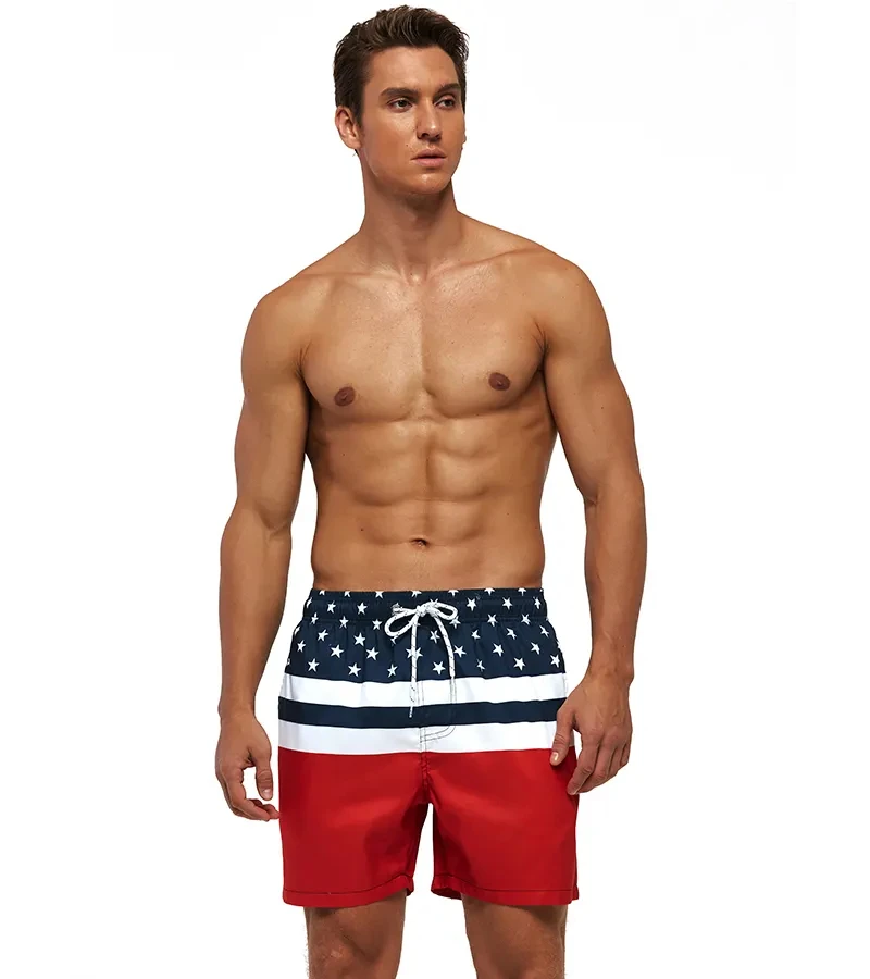 2023 Sommer Custom Designer Herren 4-Wege-Stretch-Schwimmbrettshorts Badeanzug Bademode Badehose mit Liner21_voghion.com