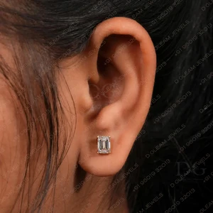 2.00CTW Radiant Cut Lab Grown Diamond Drop Earrings Rose Gold Trendy 14K Jewelry Gift