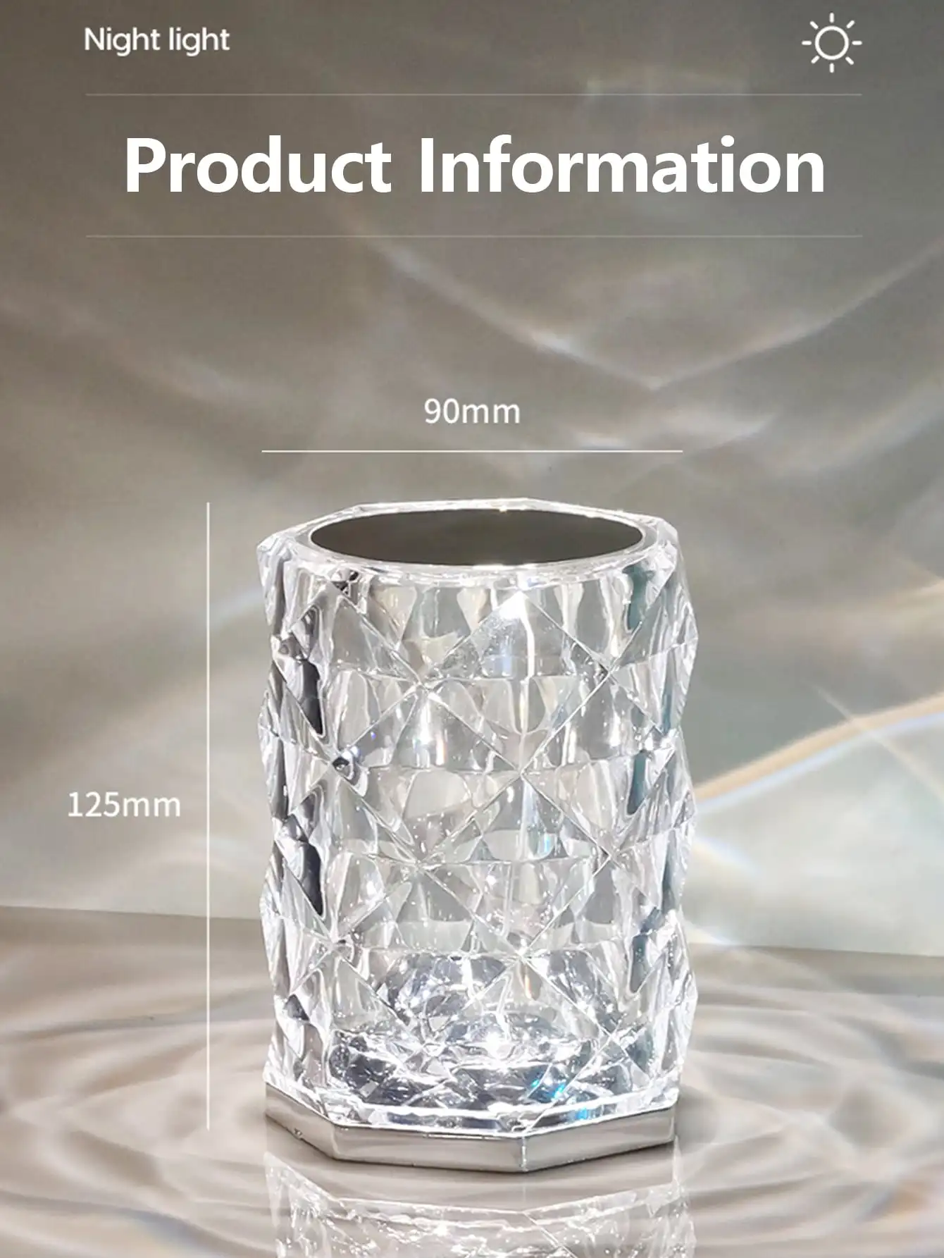 Stock Crystal Modern Luxury Usb Rechargeable Bedroom Wireless Touch Control Led Night Light Cordless Hotel  Bedside Table Lamps supplier