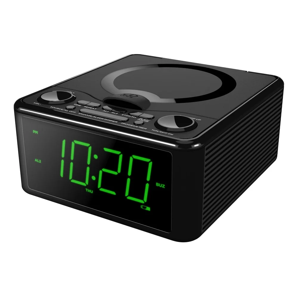 CD- 268 1.2"or1.4" LED Display CD Player Alarm Clock FM Radio with USB Port for Charging/music Playback