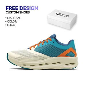 Men's Road Jogging Sneakers Stretch Fabric air Mesh Sports Low-top Summer Breathable Lightweight Sports Shoes