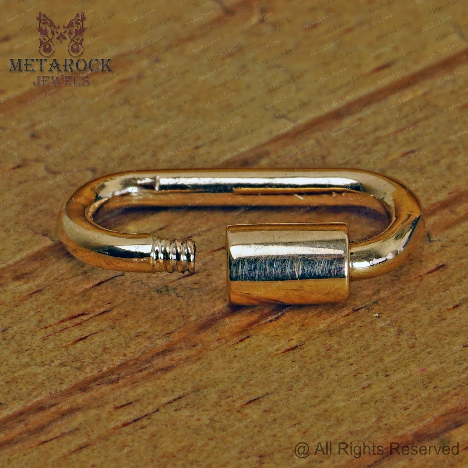 14k Gold Carabiner Finding Lock Finding Jewelry Component Making ...