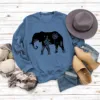Blue sweatshirt (black font)