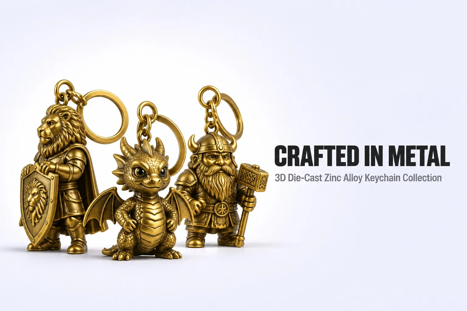 3D Die-Cast Metal Keychain - CRAFTED IN METAL Collection
