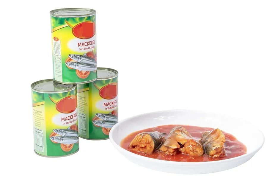 Canned Mackerel Fish In Brine Seafood Salty Taste Canned Fresh White