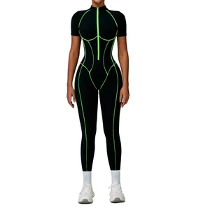 Women Workout Bodysuit Women Sportswear Workout Rompers Activewear One Piece Yoga Fitness Jumpsuit