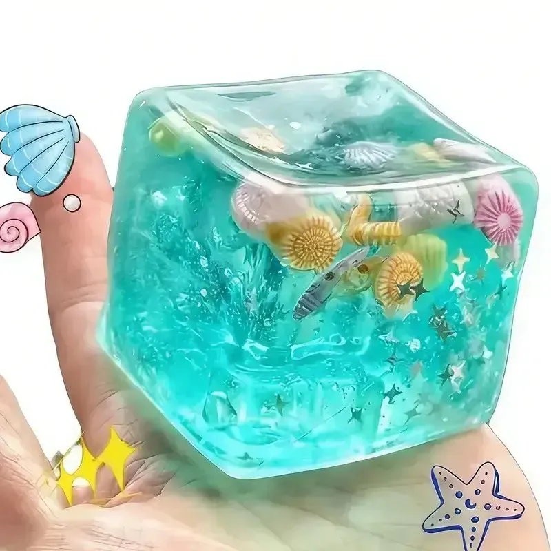 Crystal Ocean Cube Squishy