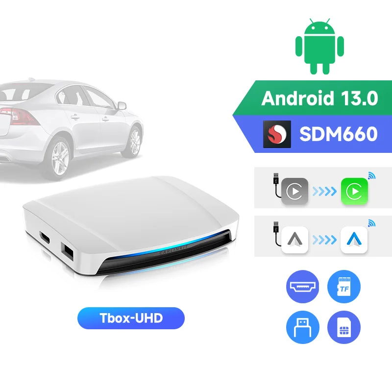 カーオーディオ CarlinKit Tbox UHD Android13 8+128GB Carlinkit Tbox UHD Android 13 CarPlay AI Box with HD Output