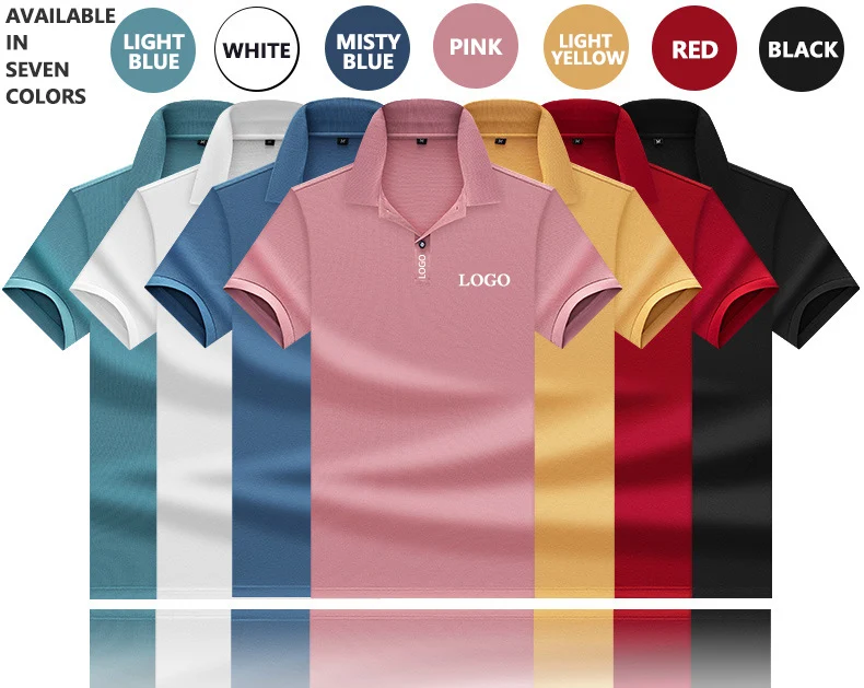 High Quality Mixed Size Custom Printing Embroidery Logo Men Polo Tshirt