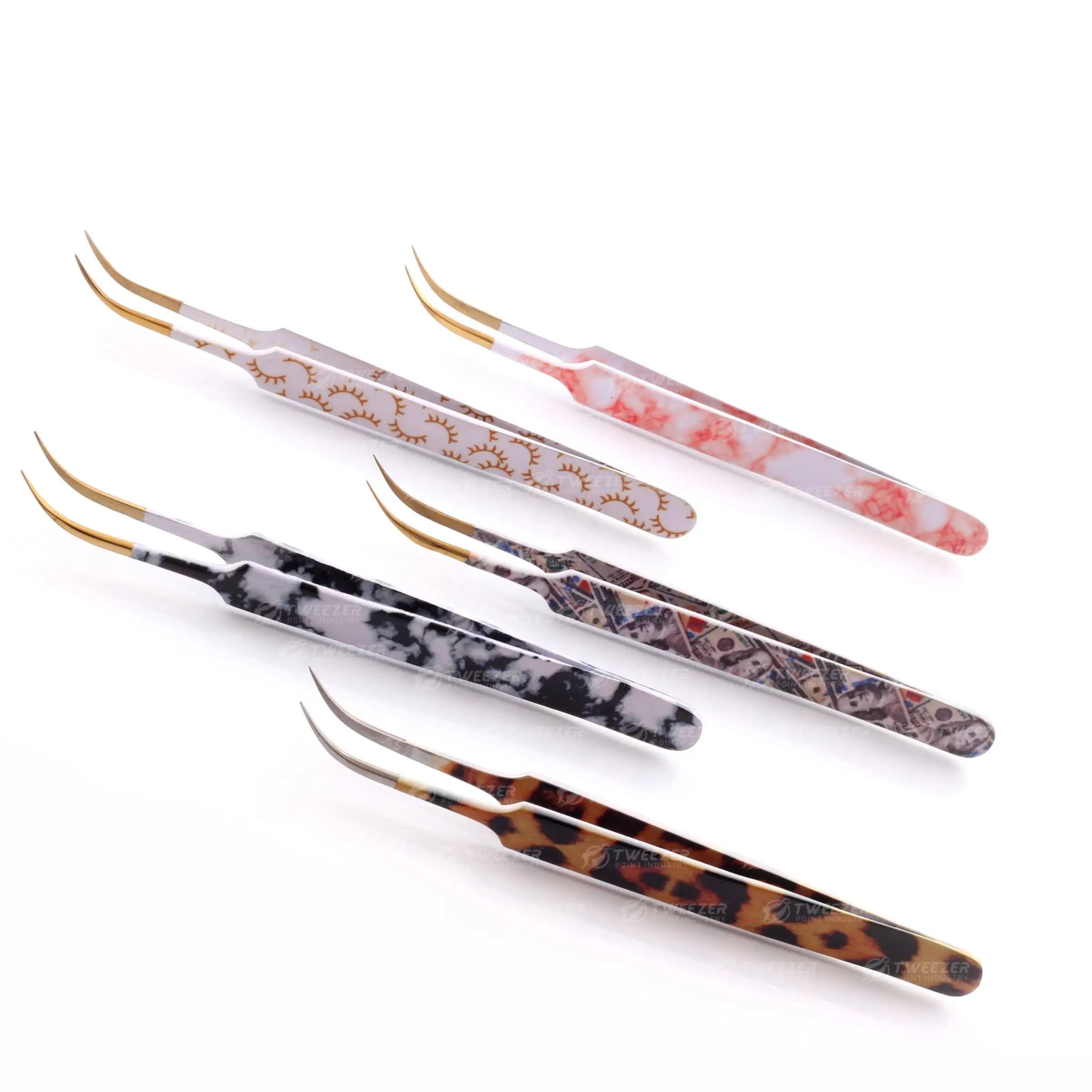 Private Label Custom Lash Tweezers Fiber Tips Wholesale Vendors