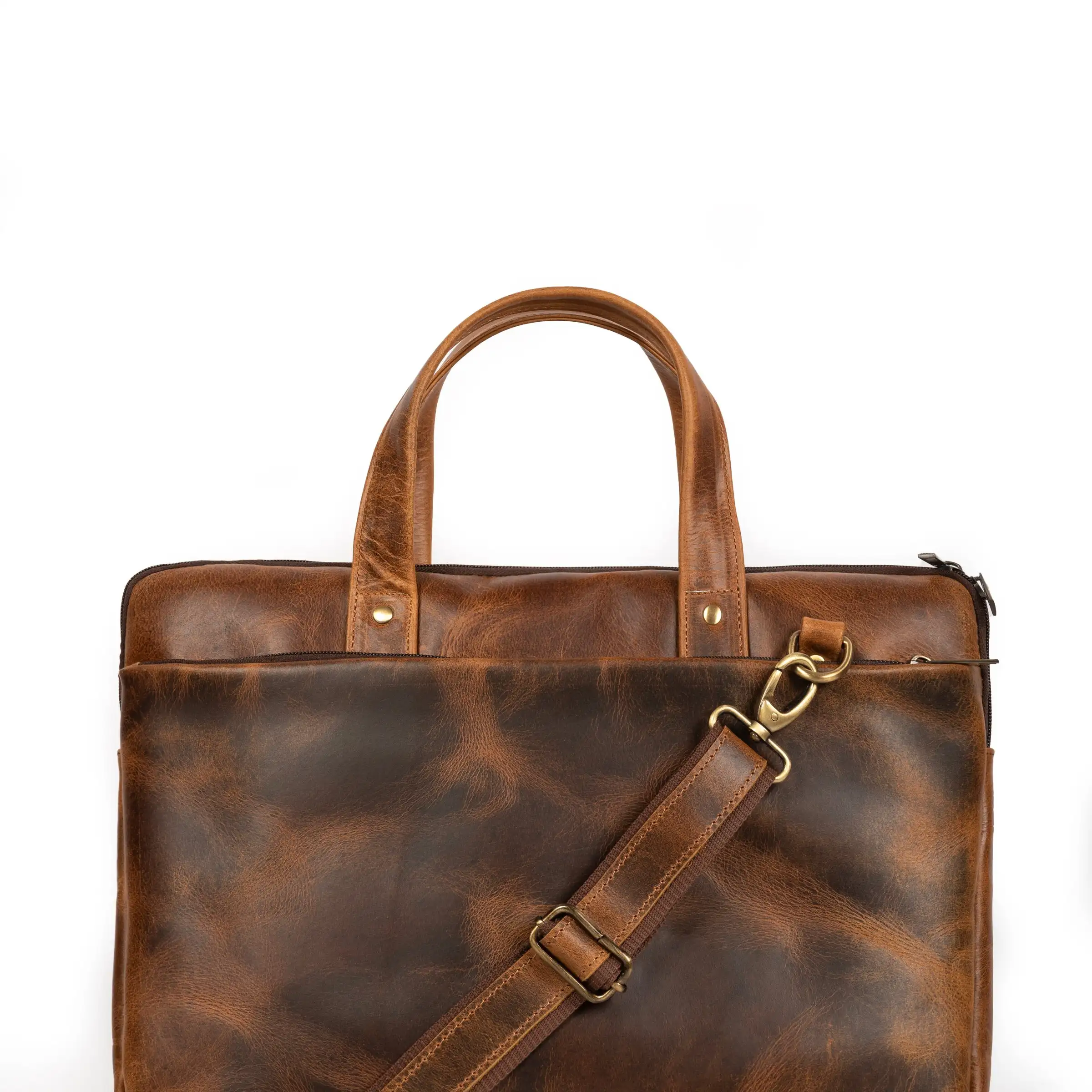 Harbor Modern 16-17 Inch Laptop Briefcase Durable PU Computer Bag with Zipper Closure Soft Pouch for Work