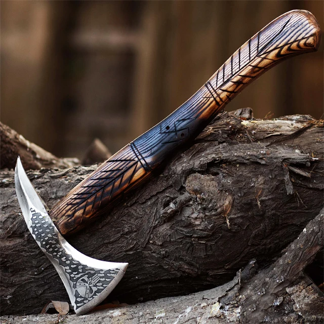 Top Quality Axe Manufacturer Carbon Steel Axe Camping With Wood Handle With Leather Sheath Buy