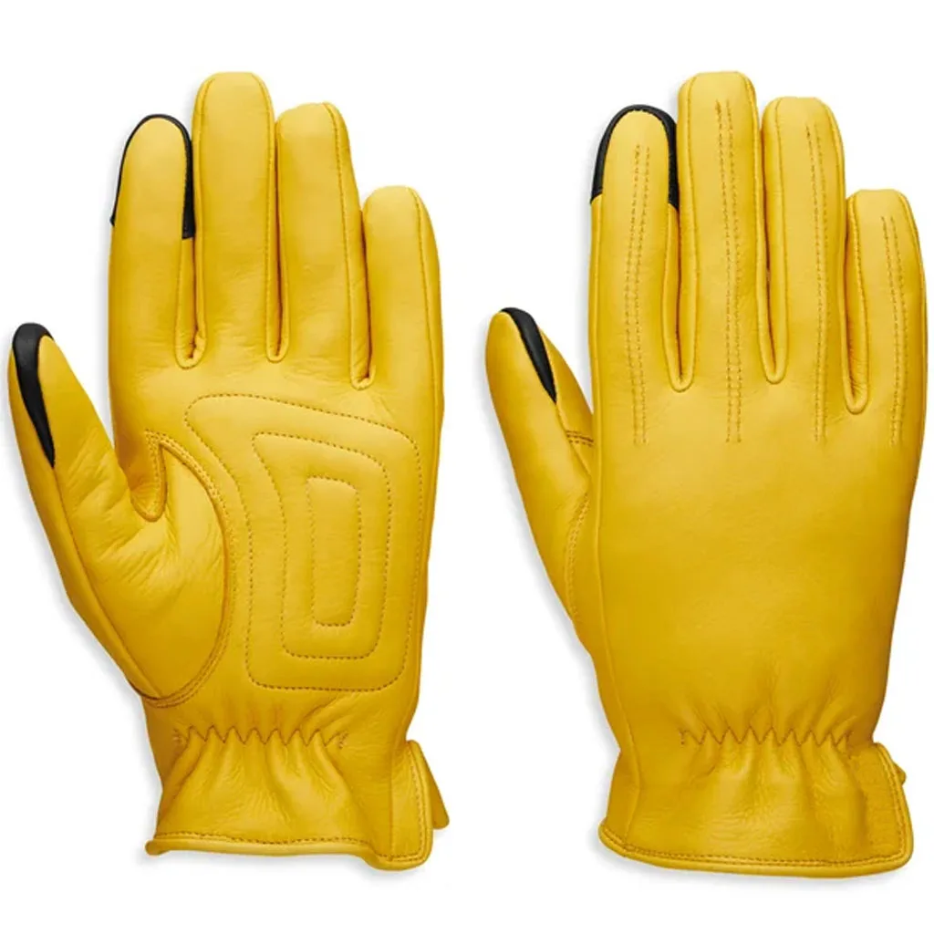 Men Working Leather Gloves Padded Palm And Touchscreen Compatible