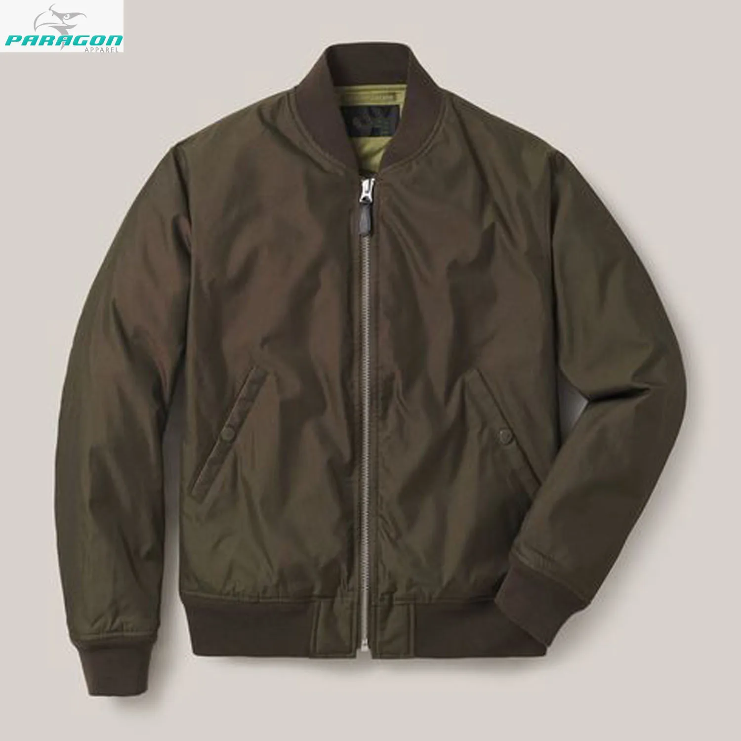 Blank Army Green Color Flight Custom Bomber Jacket, Street Wear Style Hot Branded Cheap Best Price Nylon Bomber Jacket