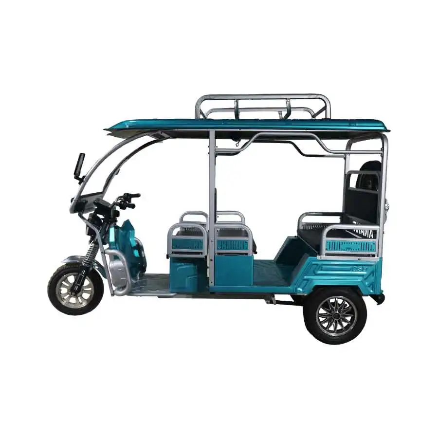 QSD 1200W Electric Rickshaw 48V Open Body Battery-Powered Passenger-Friendly 30-50km/h 90km Range Factory Direct Wholesale Price