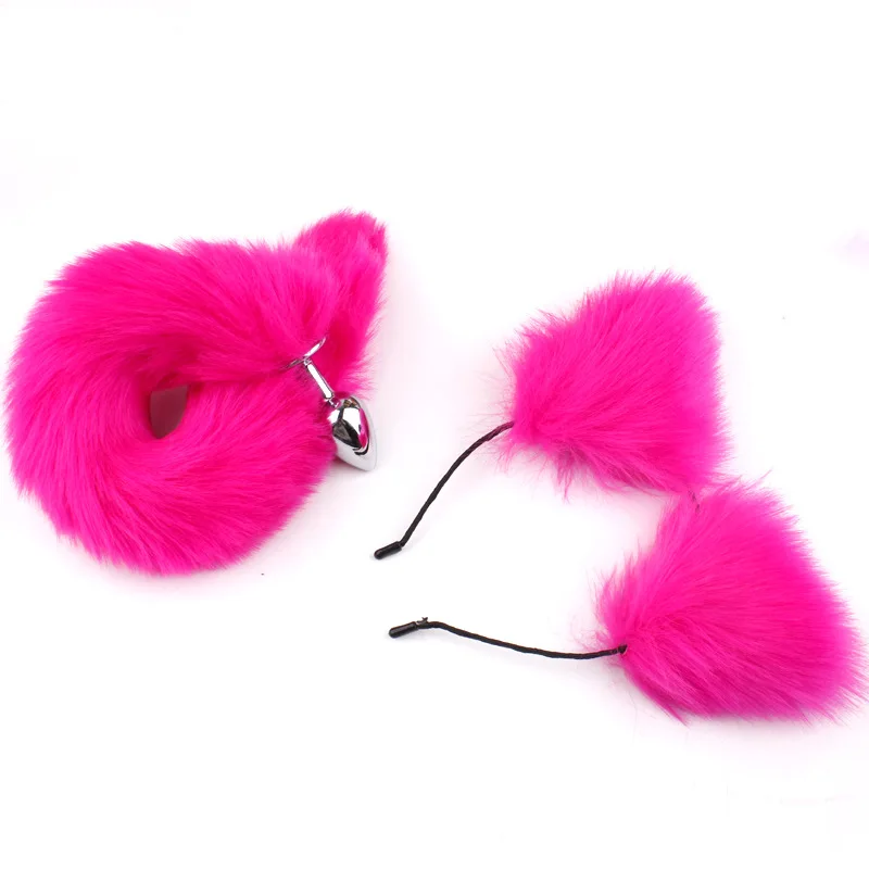 Novo Estilo Plug Anal com Cauda de Raposa, Plug Anal para Mulheres, Acessrio para Fantasia de Gato/Gatinha, Tiara de Orelhas para Festa Novo Estilo Plug Anal com Cauda de Raposa, Plug Anal para Mulheres, Acessrio para Fantasia de Gato/Gatinha, Tiara de Orelhas para Festa