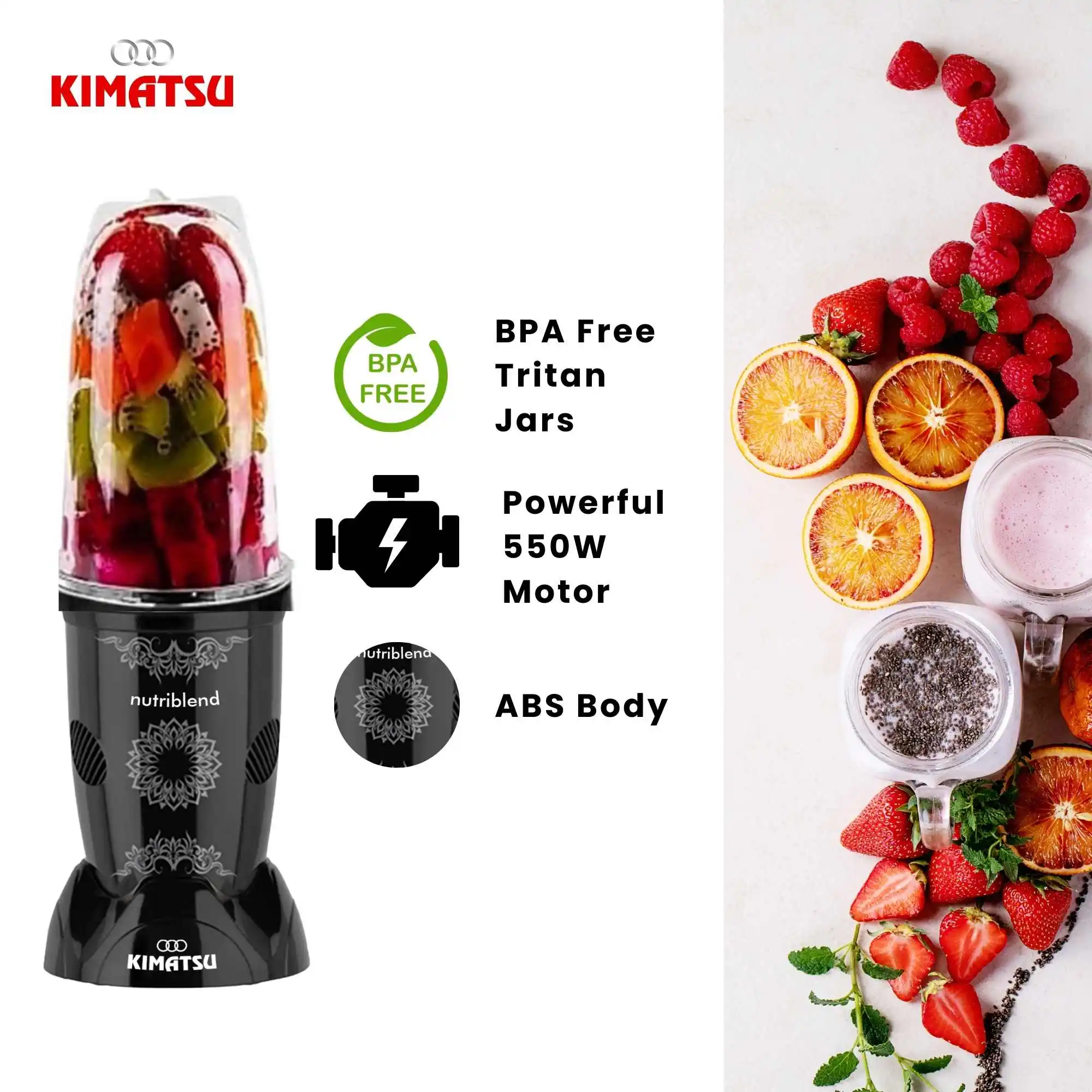 5 in 1 NUTRI MIX  (Nutri Bullet - MIXER GRINDER) Housing Blending Mixer Blender Juicer Smoothie Maker