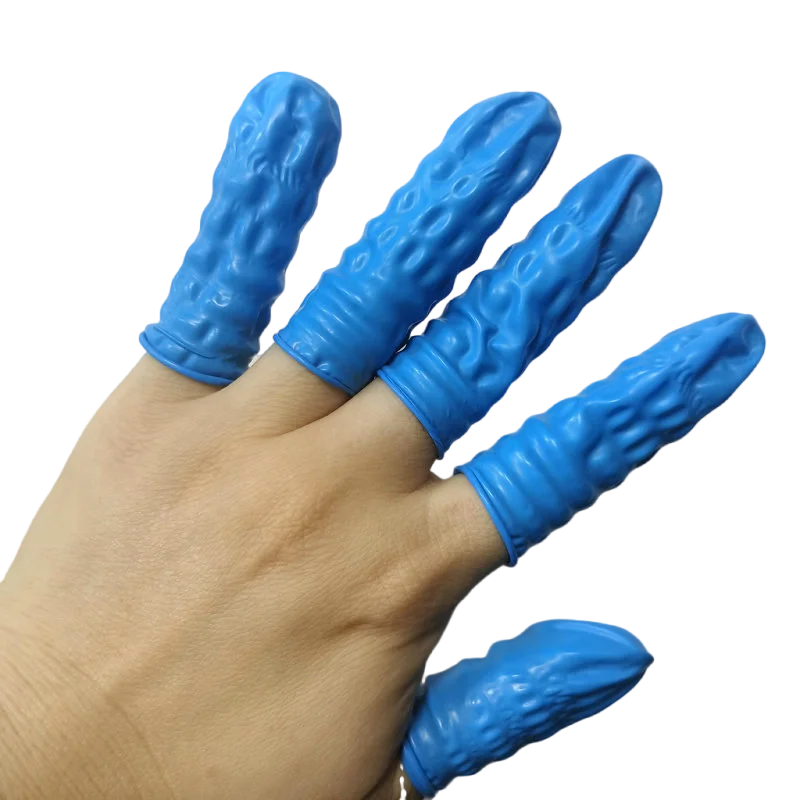 청정실 니트릴 손가락 Cots Ci 자유로운 Nonci Nons 웨이퍼 기업 사용 Sgs 시험 보고서 Buy 블루 손가락 침대,정전기 방지 손가락 침대,다른 크기